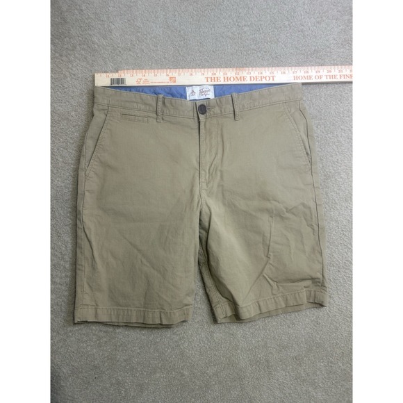 Original Penguin by Munsingwear Size 34 Khaki Shorts Mens Stretch‎ Pockets - Picture 4 of 7